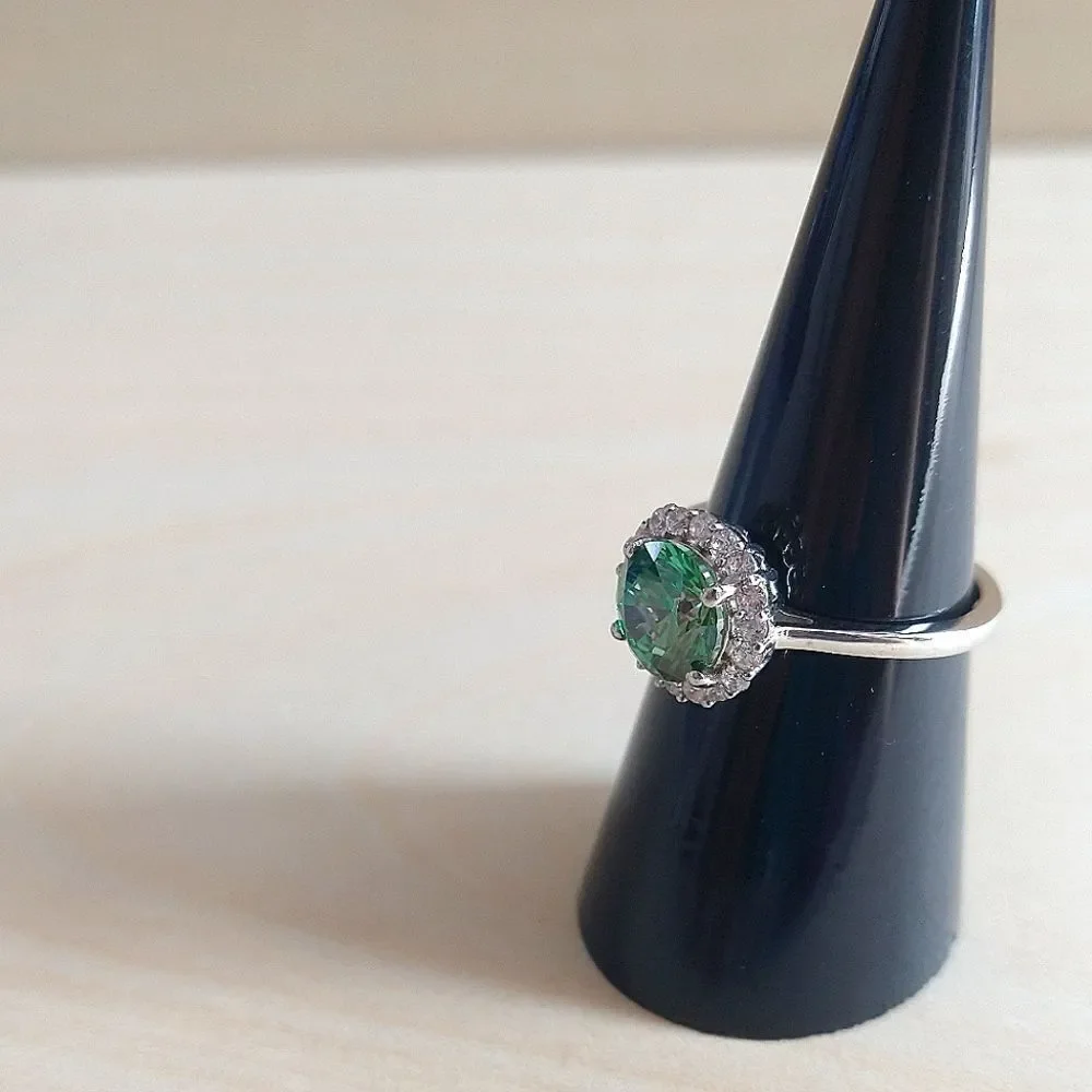Zirconia Halo Ring